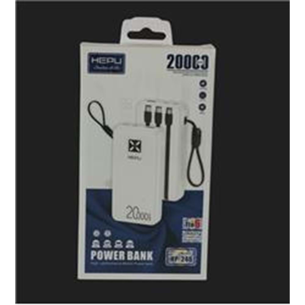 Hepu HP-246 20.000mAh Type-C,Lightining,Usb Powerbank led Gösterge
