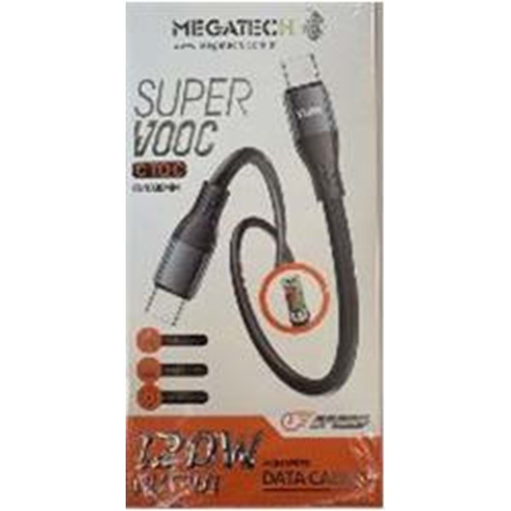 Megatech MT-120UT 120W USB To Type-c Data Kablosu