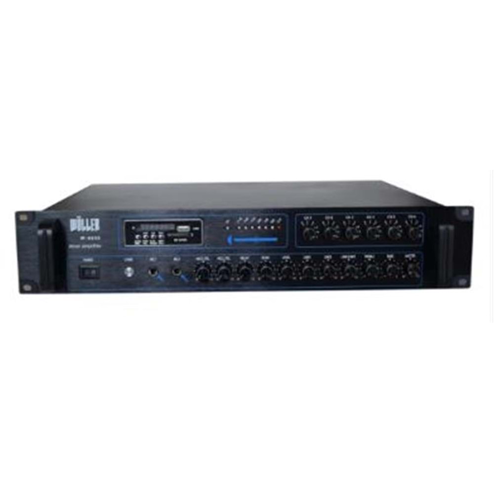 Wöller W-6800 6 Bölge 800 Watt Çıkış Bağımsız Kontrol Usb-Sd Kart-Bluetooth Mikser Amplifikatör