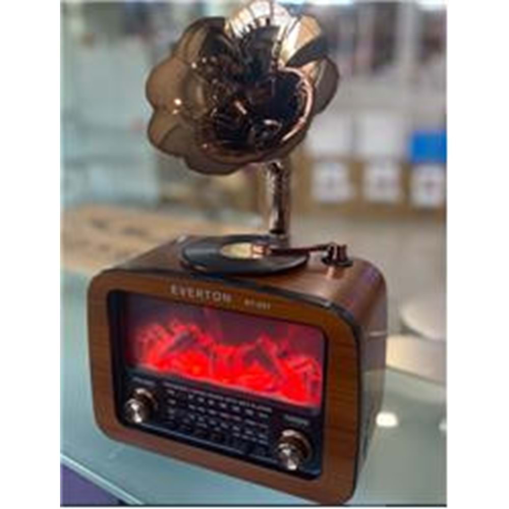 Everton Rt-651 -Usb-Tf-Am-Fm-Sw-Blue-Connect-Tws-Usb Şarj Nostaljik Radyo Alev Işıklı 