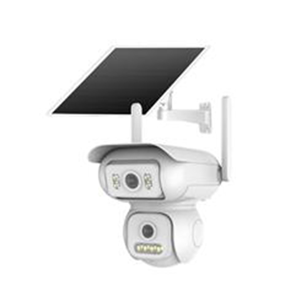 Joysee SW2 6Mp 2x2.8mm AOV Solar Wifi İki Kamera 4IR+4Led PTZ