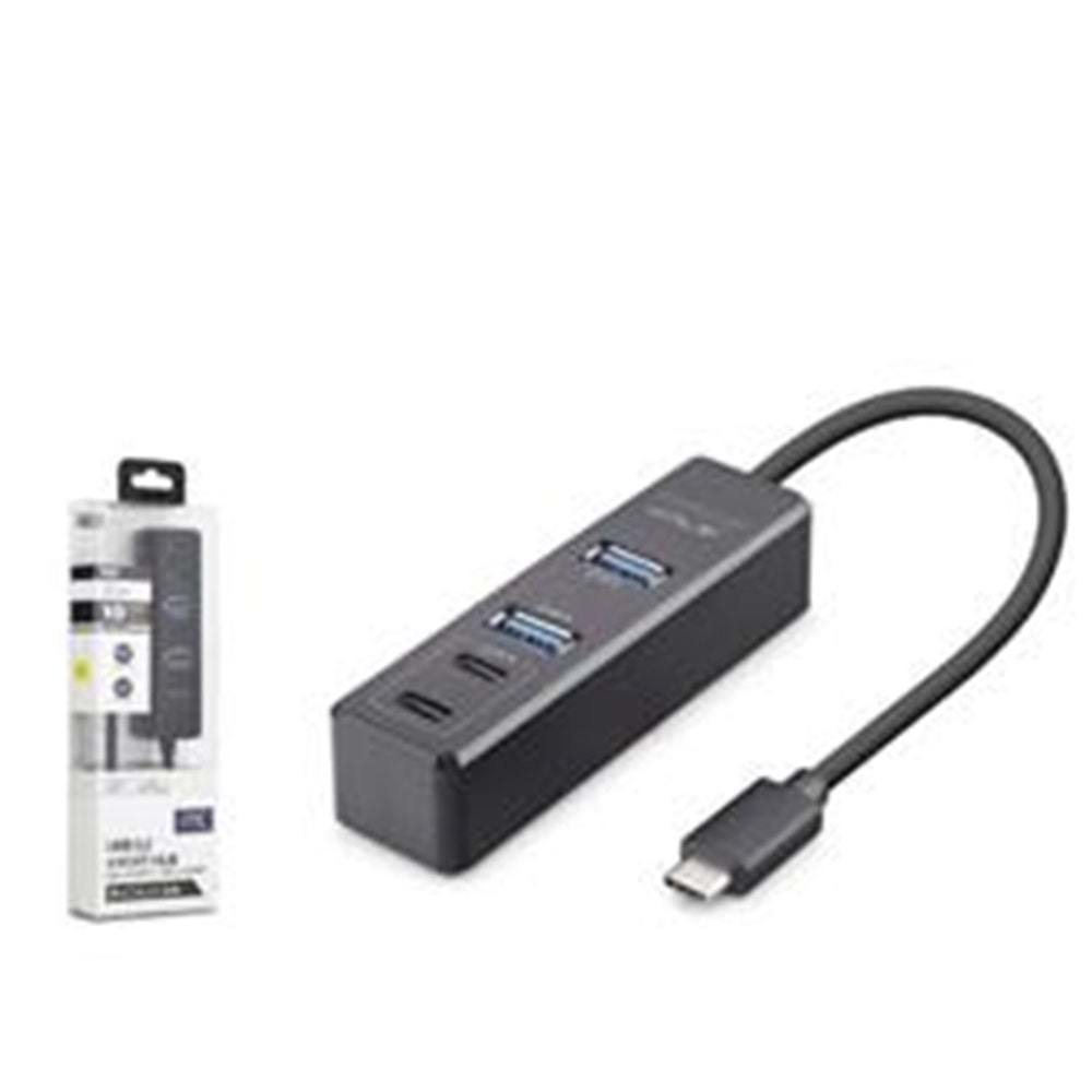 iETOP TU1009 Type-C 3.2 Gen2 Hub 4 Port 10 Gbps Siyah