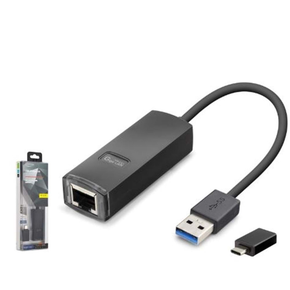 iETOP LAN03 USB 3.1 Type-C Gen1 Ethernet Adaptör Gigabit Siyah