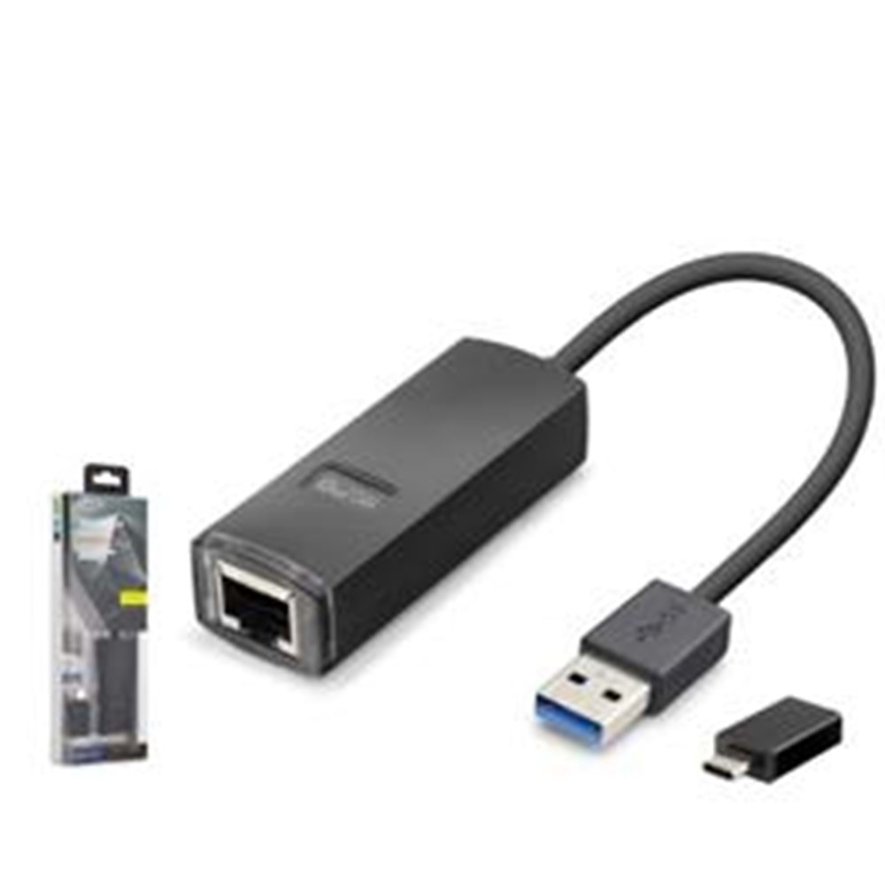 iETOP LAN03 USB 3.1 Type-C Gen1 Ethernet Adaptör Gigabit Siyah