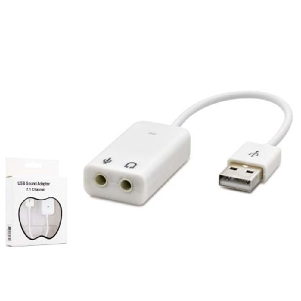 HADRON HDX5263 USB Harici Ses Kartı 7.1 Beyaz
