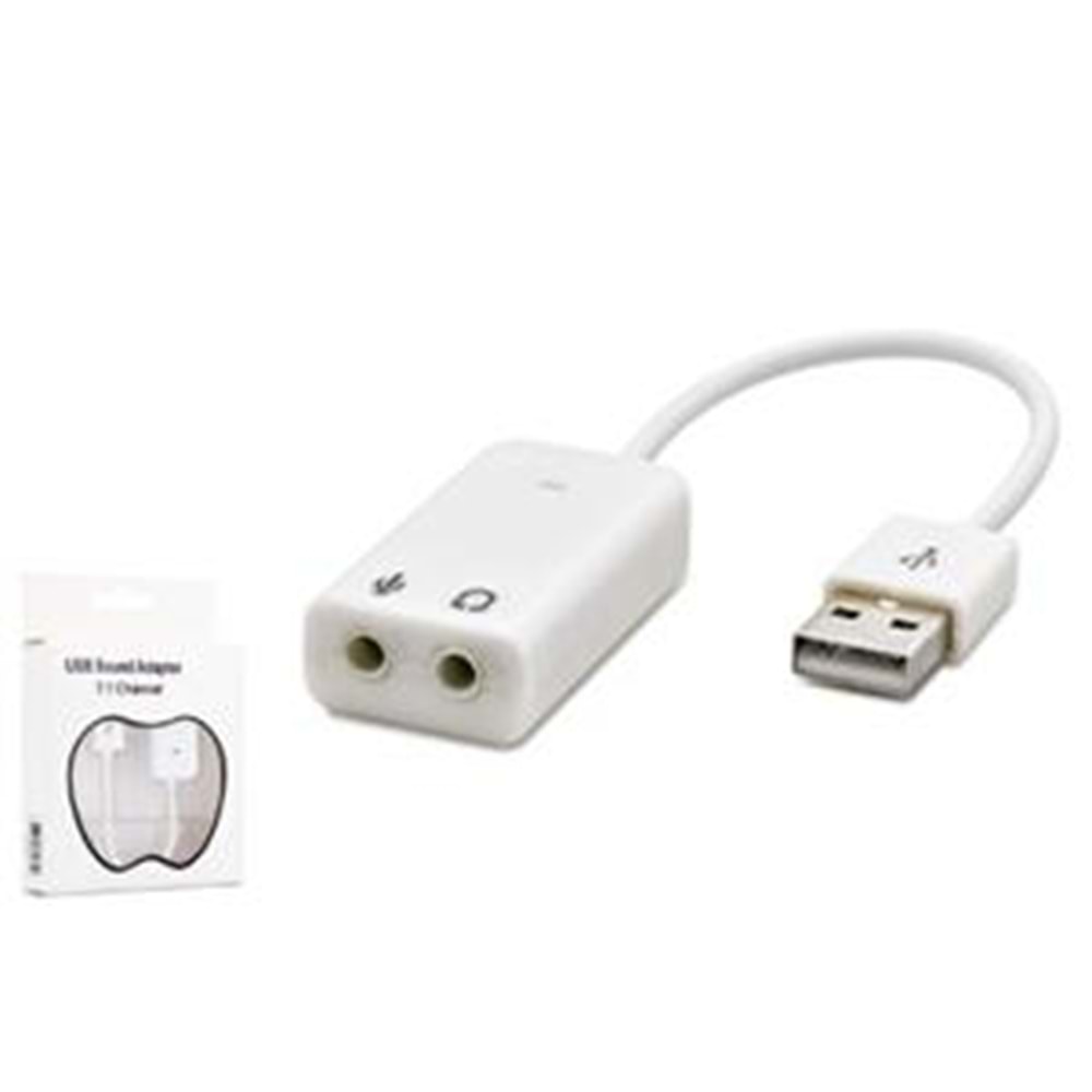 HADRON HDX5263 USB Harici Ses Kartı 7.1 Beyaz