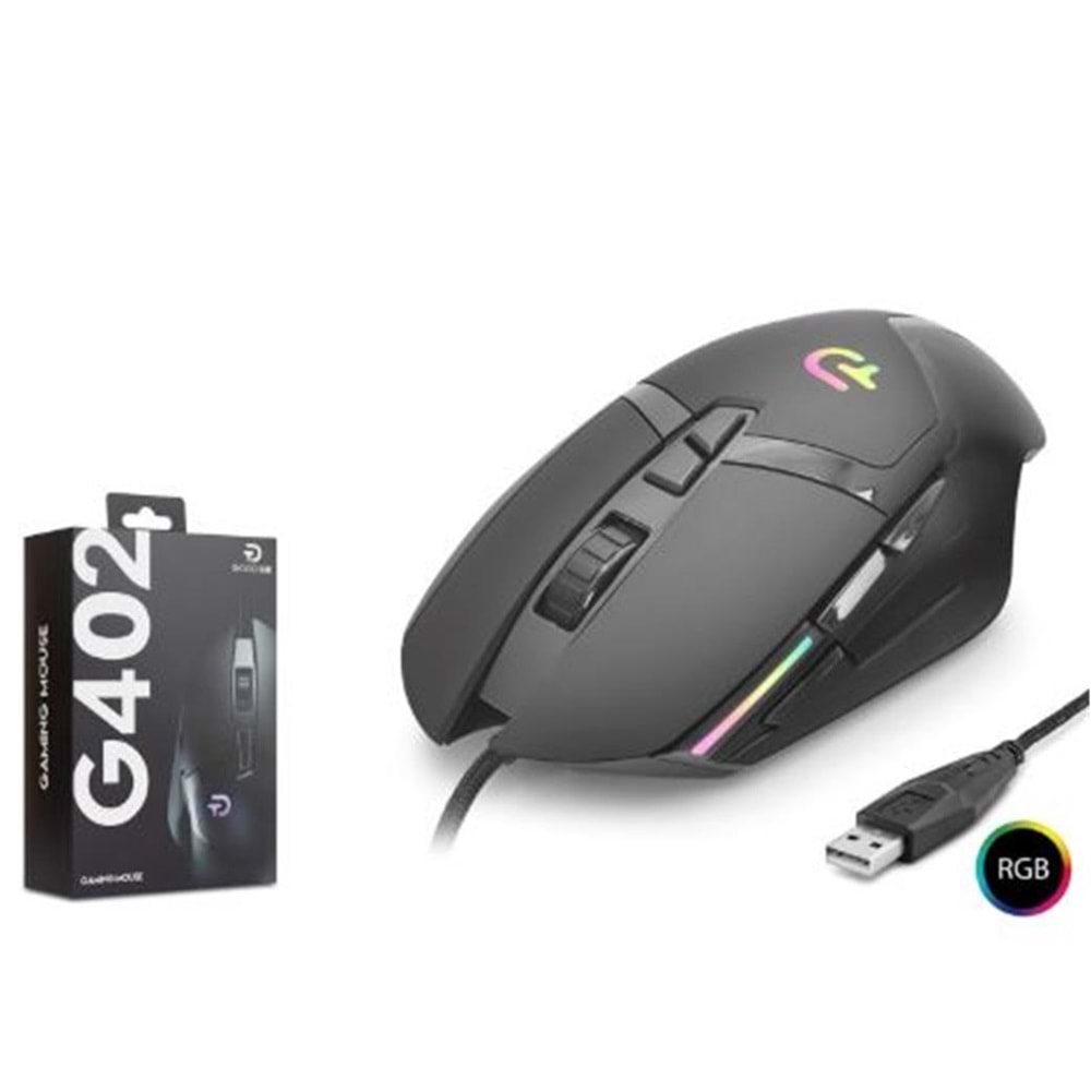 GOOD PRO G402 RGB Gaming Mouse 7200 DPI 7 Tuş 1000Hz Siyah