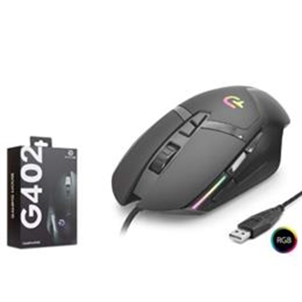 GOOD PRO G402 RGB Gaming Mouse 7200 DPI 7 Tuş 1000Hz Siyah