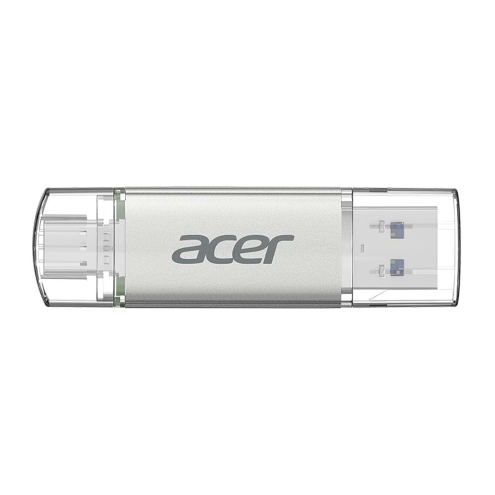 Acer 32GB USB 3.2 UT300-32GB USB-A+USB-C Çift Taraflı Metal Flash Bellek