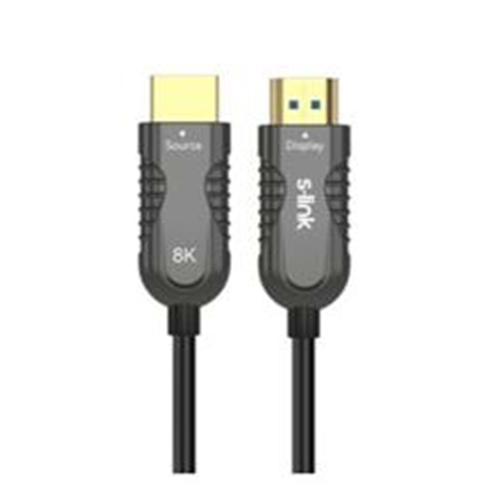 S-link SL-HM8K030 HDMI TO HDMI 30m v2.1 8K60 HZ 4K 120HZ Fiber Kablo