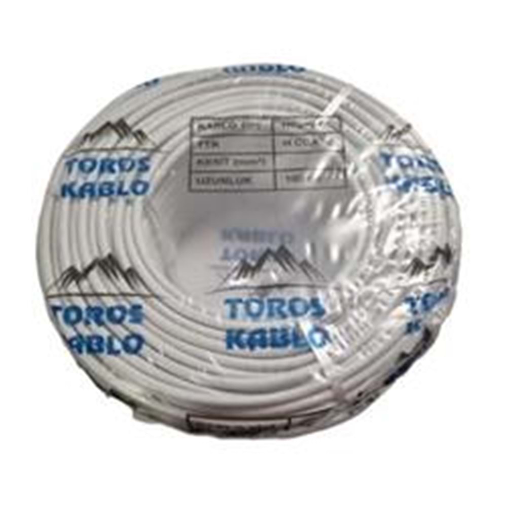 Toros Sinyal Kablosu 3x2,5 Cca Beyaz(top-100 Mt)