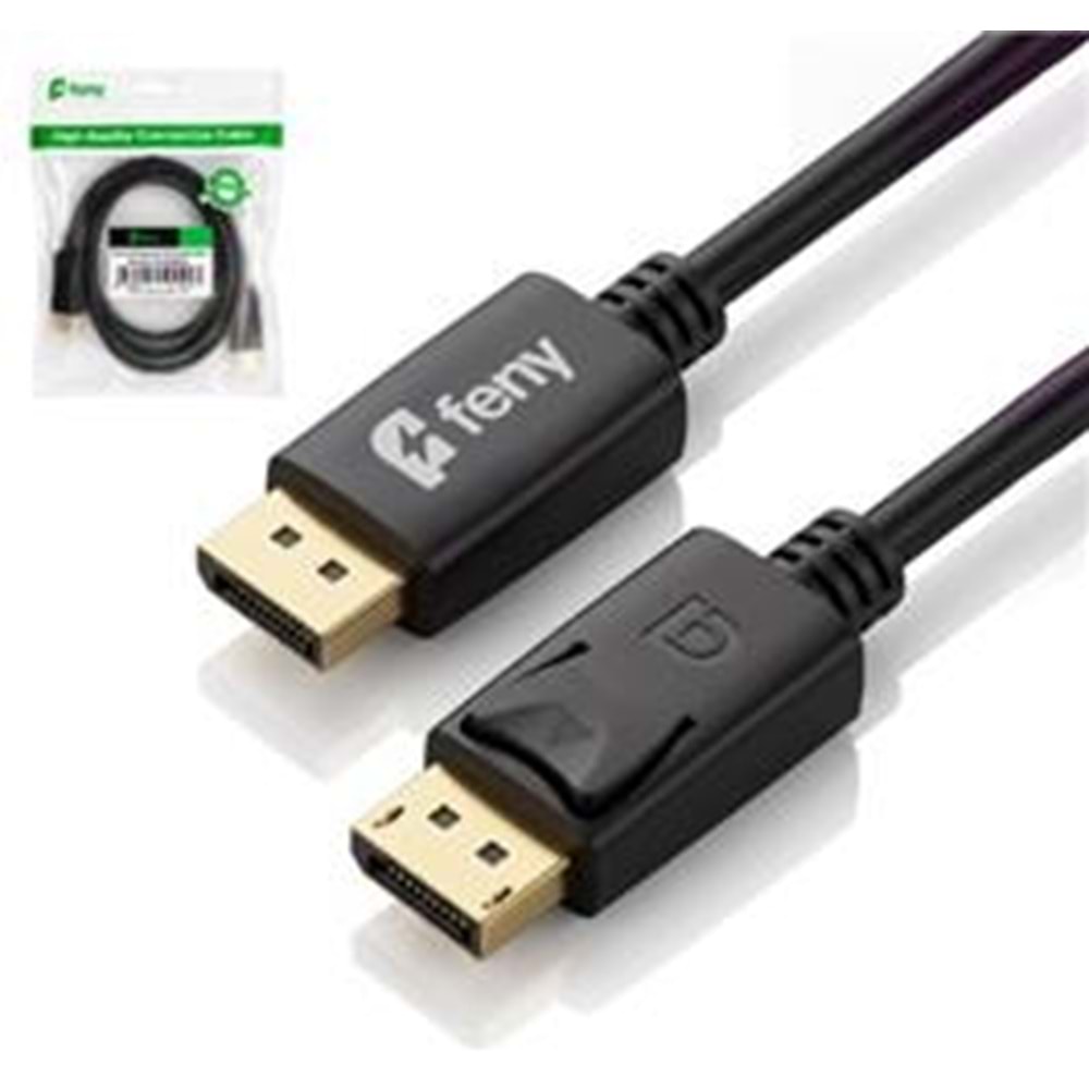 Feny FN-DS4K015 Displayport V1.2 M-M 4K@60Hz 2K@165Hz Altın Kaplama 1.5m Kablo