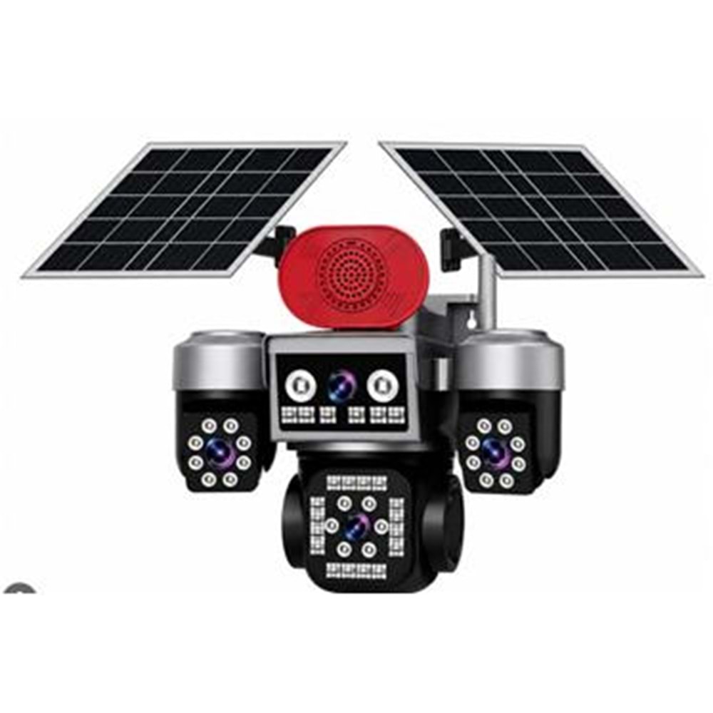 Apronx APX-WSP465 12Mp AOV 4G + 2 Solar Panel Dört Kameralı PTZ