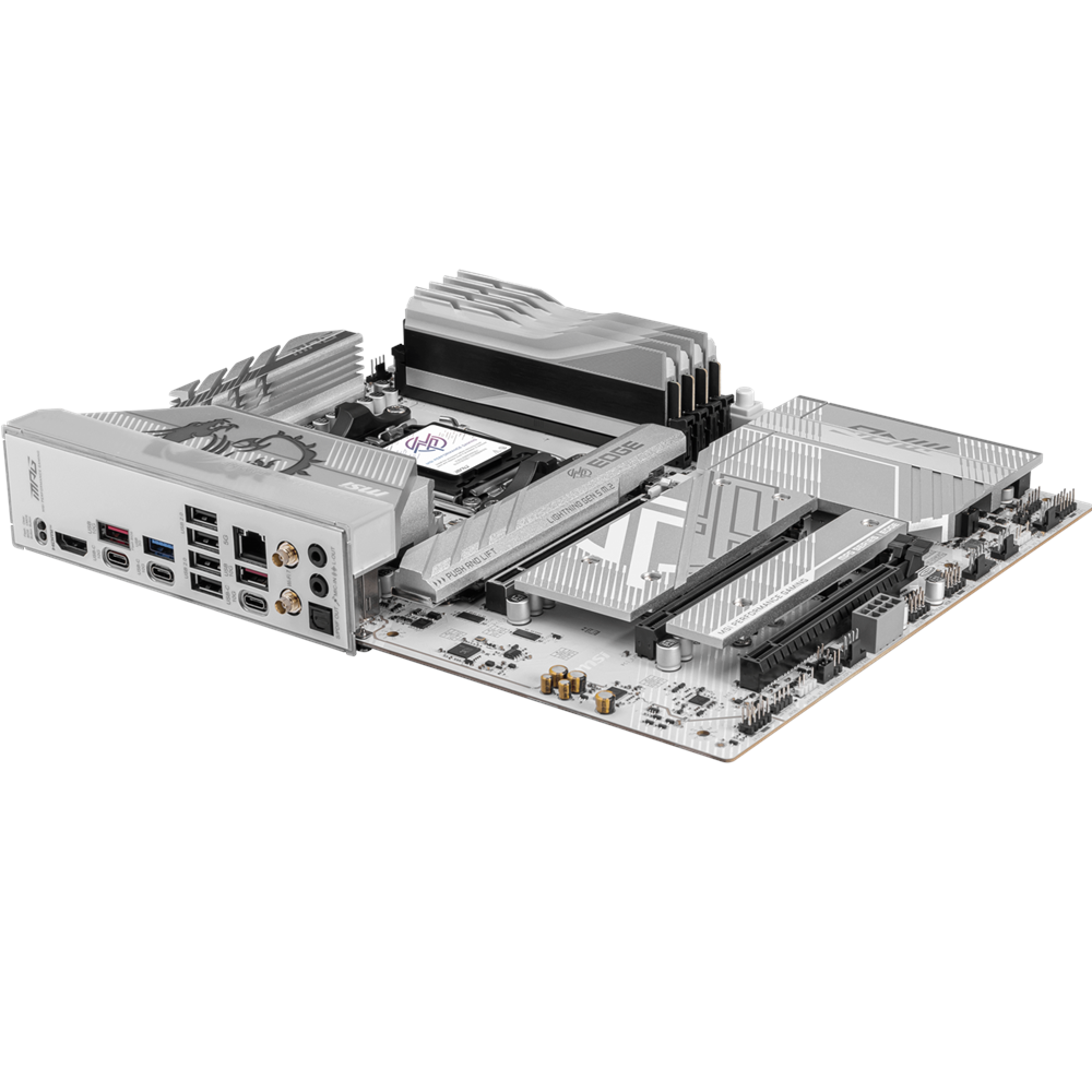 MSI MPG B850 EDGE TI WIFI7 DDR5 HDMI DP PCIE 5.0 AM5 ATX Beyaz