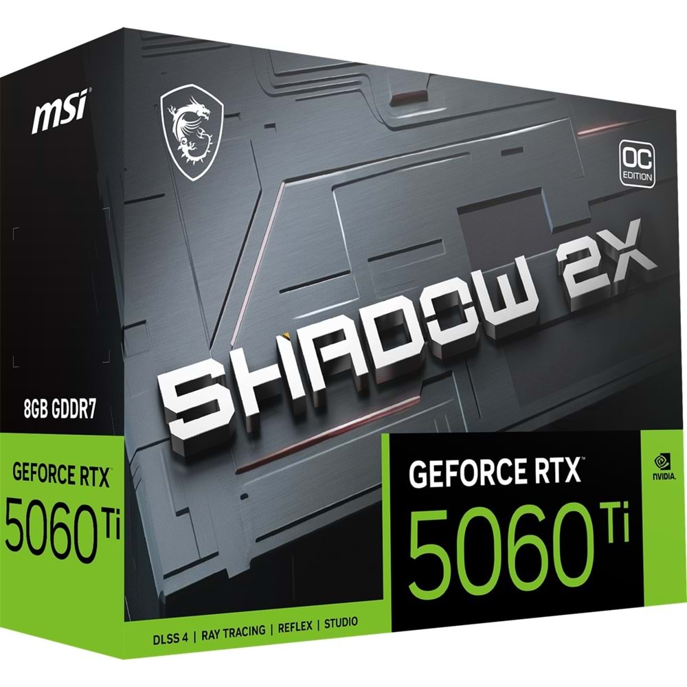 MSI 8GB RTX5060TI SHADOW 2X OC PLUS GDDR7 128bit HDMI-DP PCIE 5.0