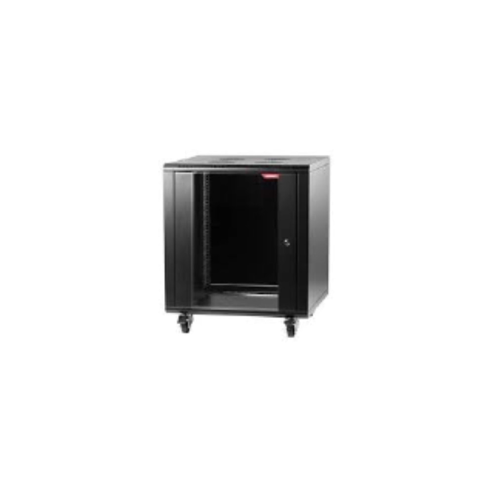 AGER 16U 600x800mm Dikili Tip Siyah Kabinet Agena AG-AN16U6080S1 Cam Kapak