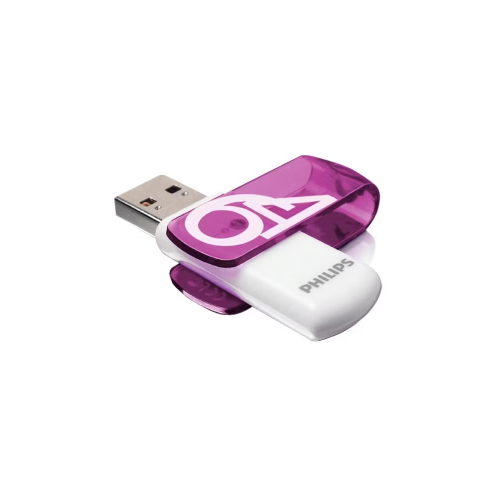 PHILIPS 64GB USB 2.0 Vivid FM64FD05B/00 Mor Taşınabilir Bellek