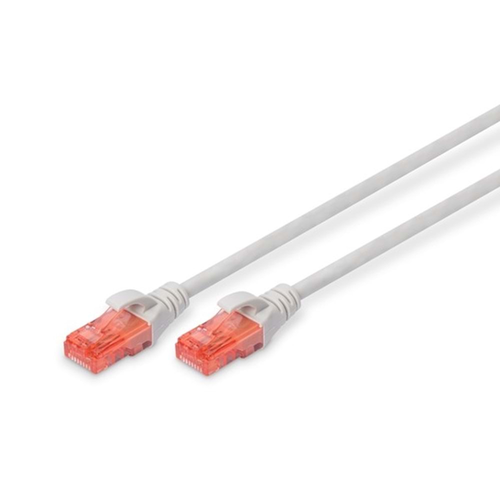 DIGITUS 0.25metre CAT6 Utp DK-1617-0025 Gri Patch Kablo (10'lu Paket)