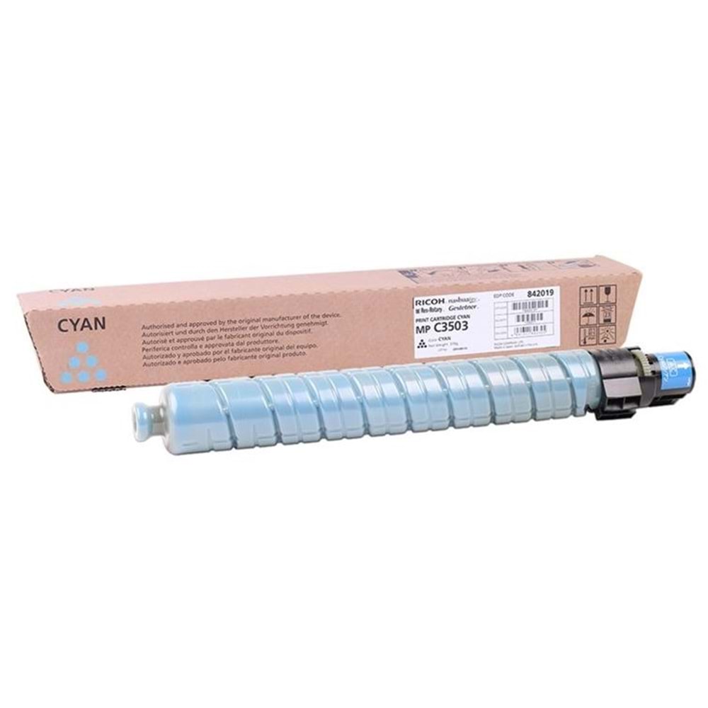 Ricoh MP C3503 Cyan Mavi Orjinal Fotokopi Toneri MP C3003-3004 18.000 Sayfa 