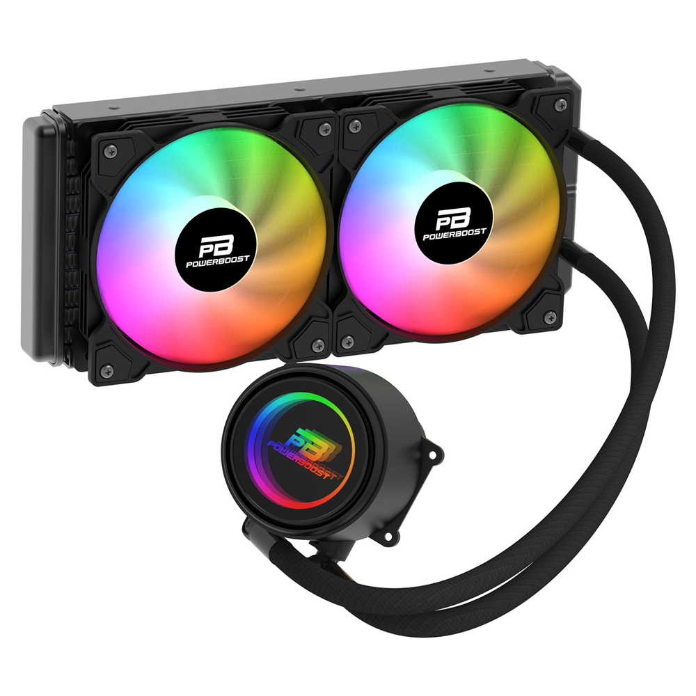 POWERBOOST 240MM CIRCLE 240B PB-LCS-CR240B Rainbow Fanlı AM5-1851p Sıvı Soğutmalı İşlemci Fanı