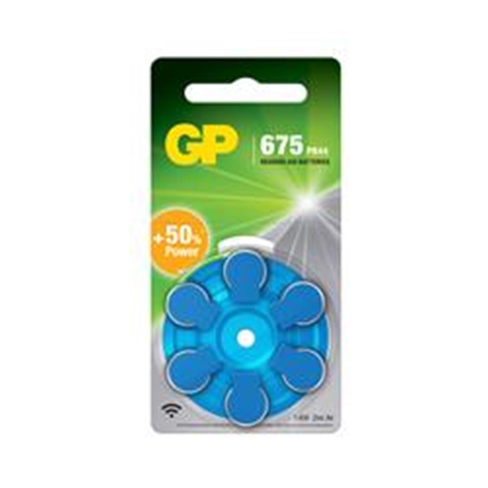 GP ZA675 1.4V Düğme Kulaklık Pili 6'lı Paket