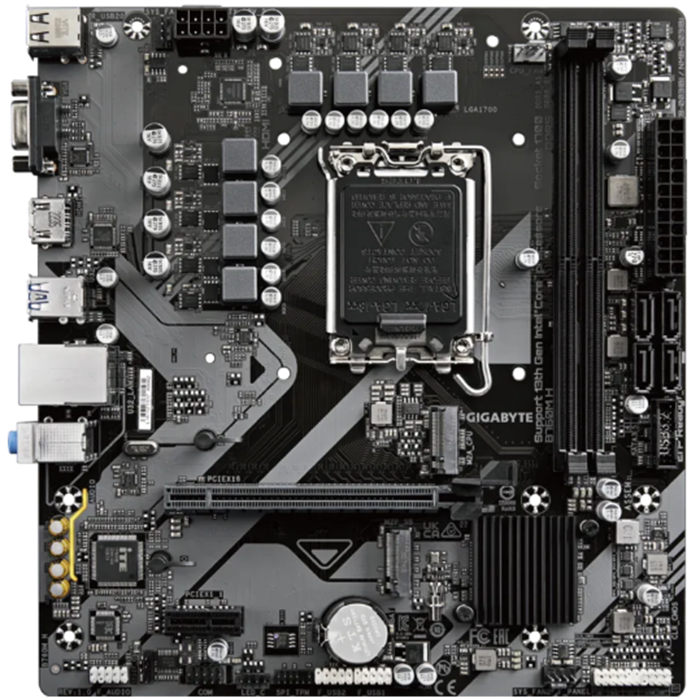 GIGABYTE B760M-H DDR5 VGA-HDMI PCIe 4.0 1700p mATX