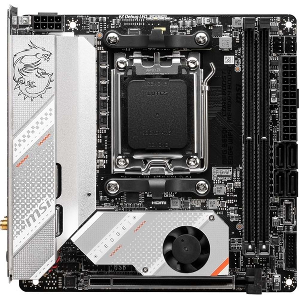 MSI MPG B650I EDGE WIFI-6E DDR5 HDMI DP PCIE 4.0 AM5 mITX