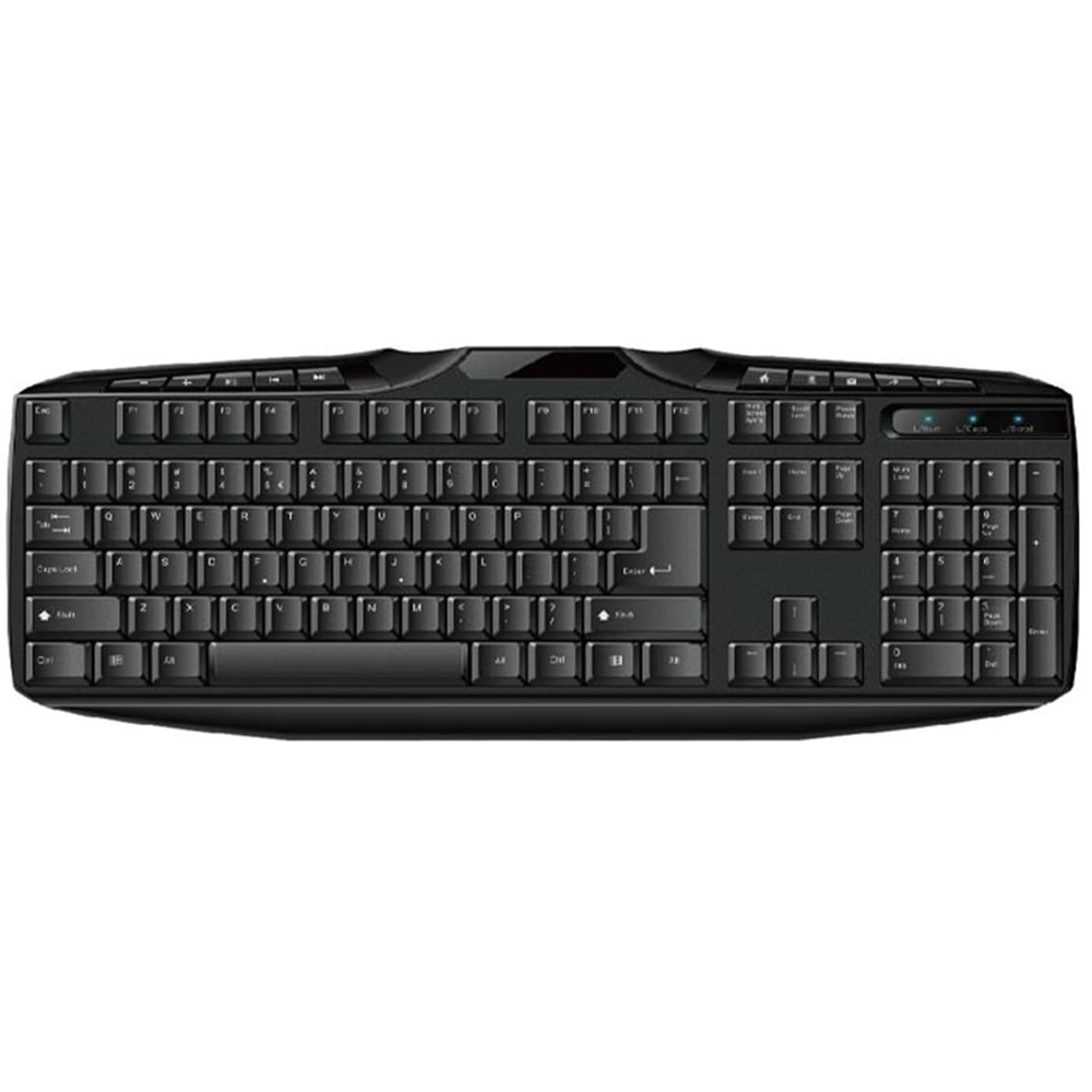 Everest KB-250U Siyah Q Usb Kablolu Multimedya 116 Tuşlu Klavye