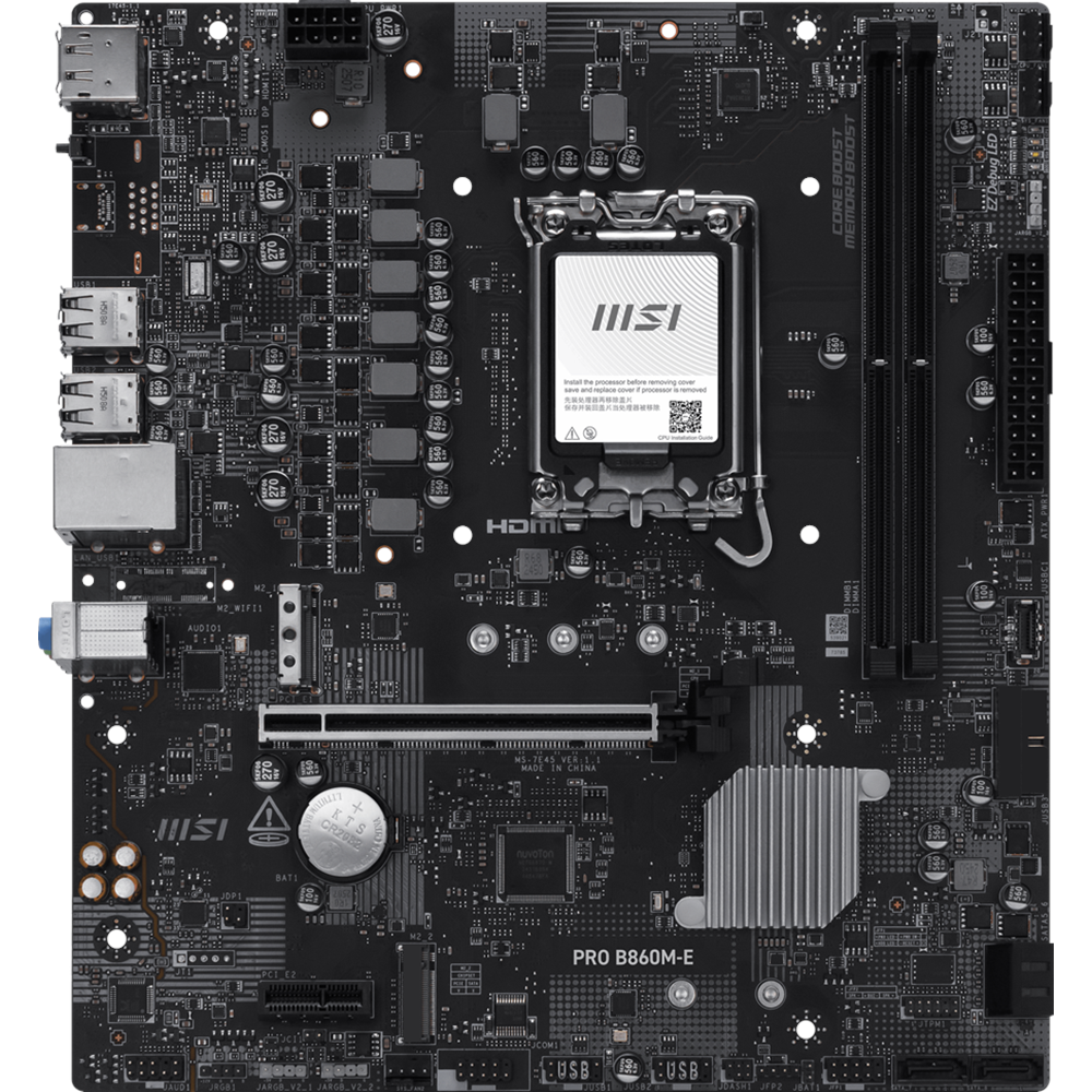 MSI PRO B860M-E DDR5 HDMI-DP PCIE 5.0 1851p mATX