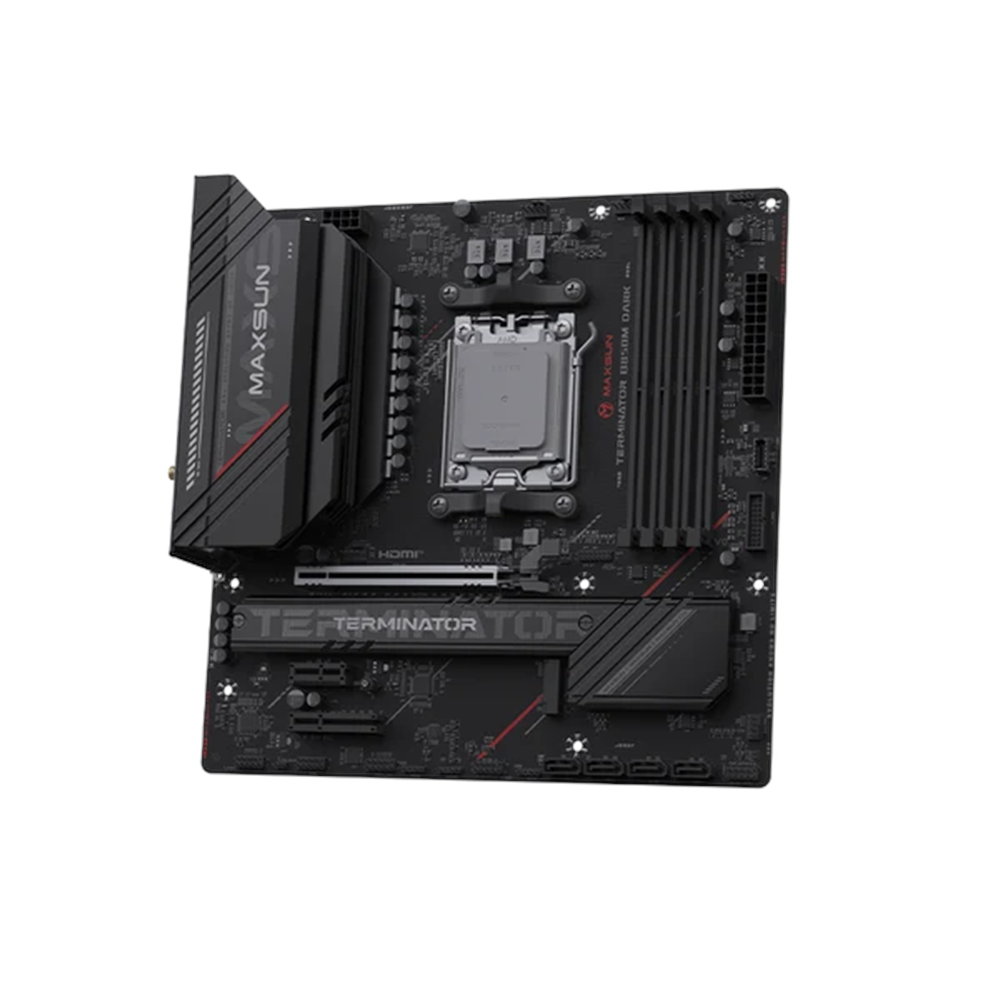 MAXUN TERMINATOR B850M DARK WIFI6 DDR5 HDMI-DP TYPEC PCIE 5.0 AM5 mATX