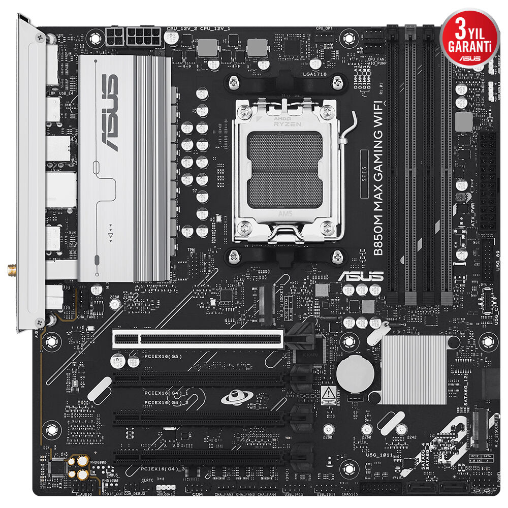 ASUS B850 MAX GAMING WIFI6E DDR5 HDMI-DP PCIE 5.0 AM5 ATX