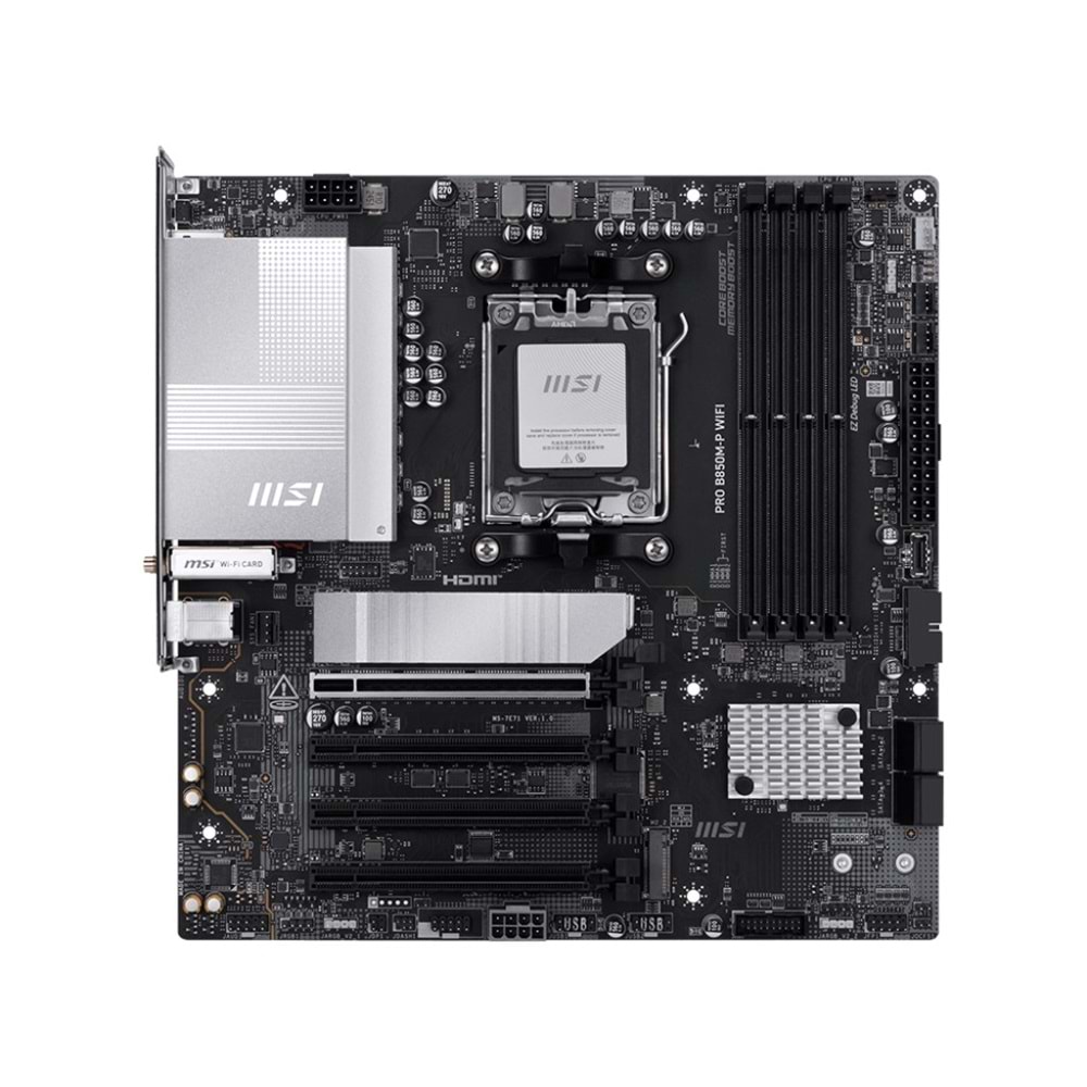 MSI PRO B850M-P WIFI DDR5 HDMI-DP PCIE 5.0 AM5 MATX