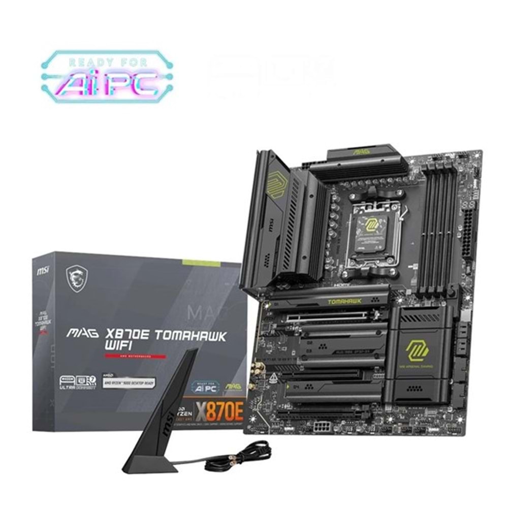 MSI MAG X870E TOMAHAWK DDR5 HDMI DP PCIe 16X v5.0 AM5 ATX