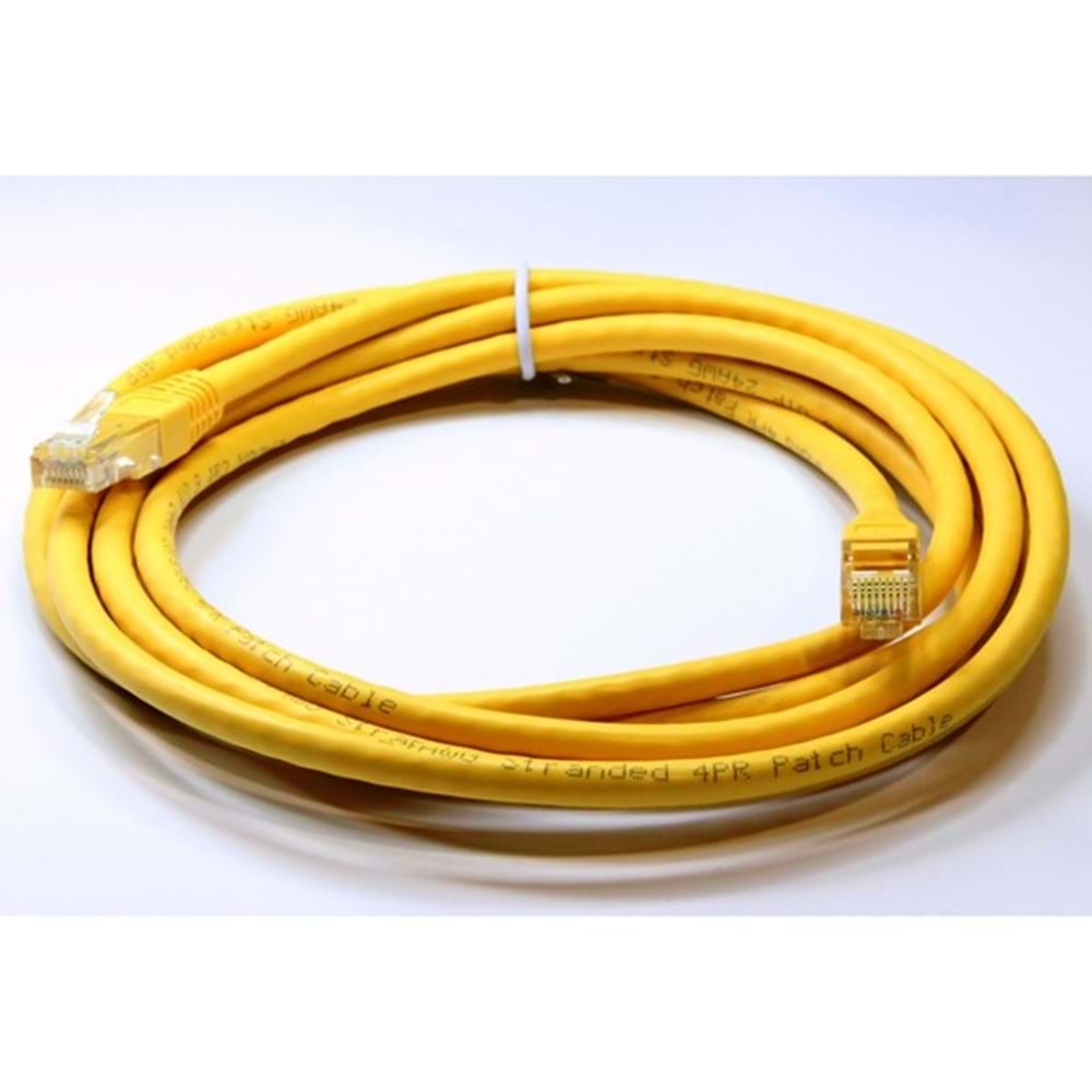 ODS 3metre CAT6 Utp LSZH Saf Bakır Sarı Patch Kablo (5 li paket)