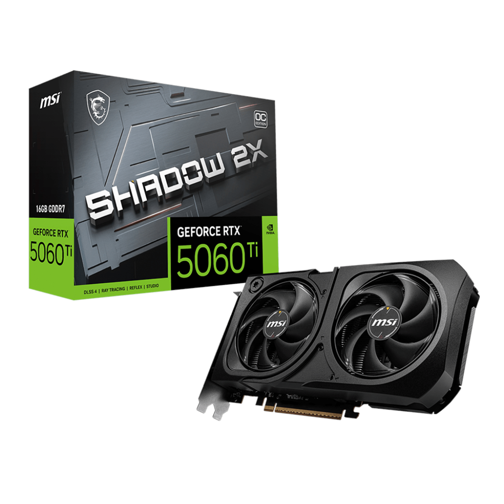 MSI RTX5060TI 16GB SHADOW 2X OC GDDR7 128bit HDMI DP PCIe 5.0