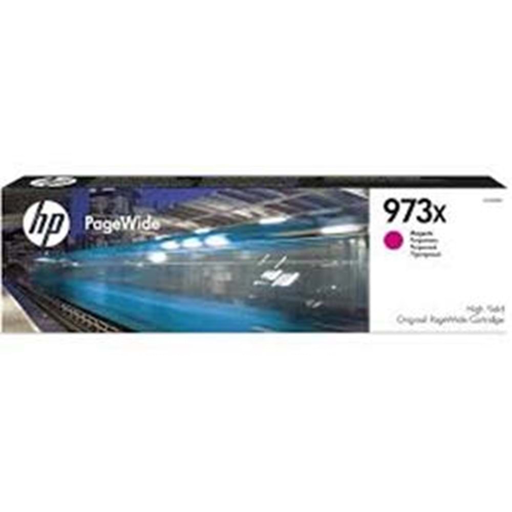 HP 973X Magenta Kırmızı Yüksek Kapasite Pagewide Kartuş F6T82AE