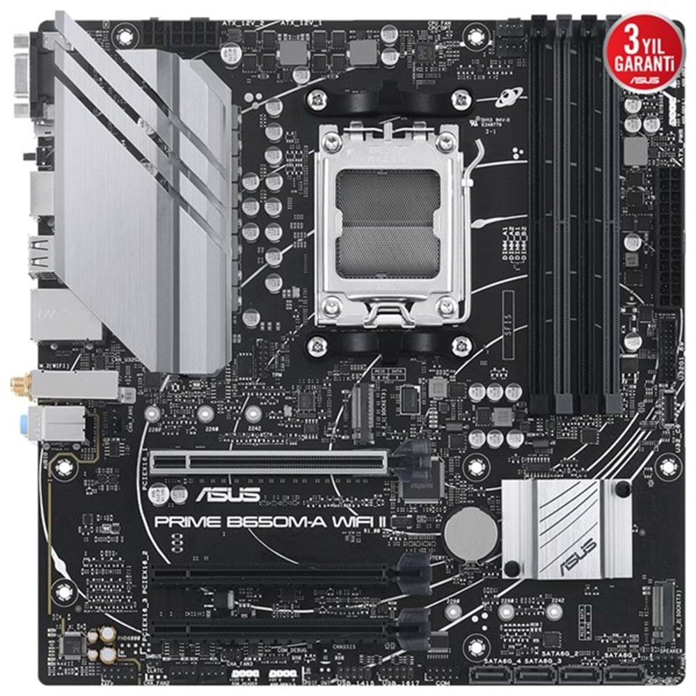 ASUS PRIME B650M-A WIFI II DDR5 HDMI DP PCIe 16X v4.0 AM5 mATX