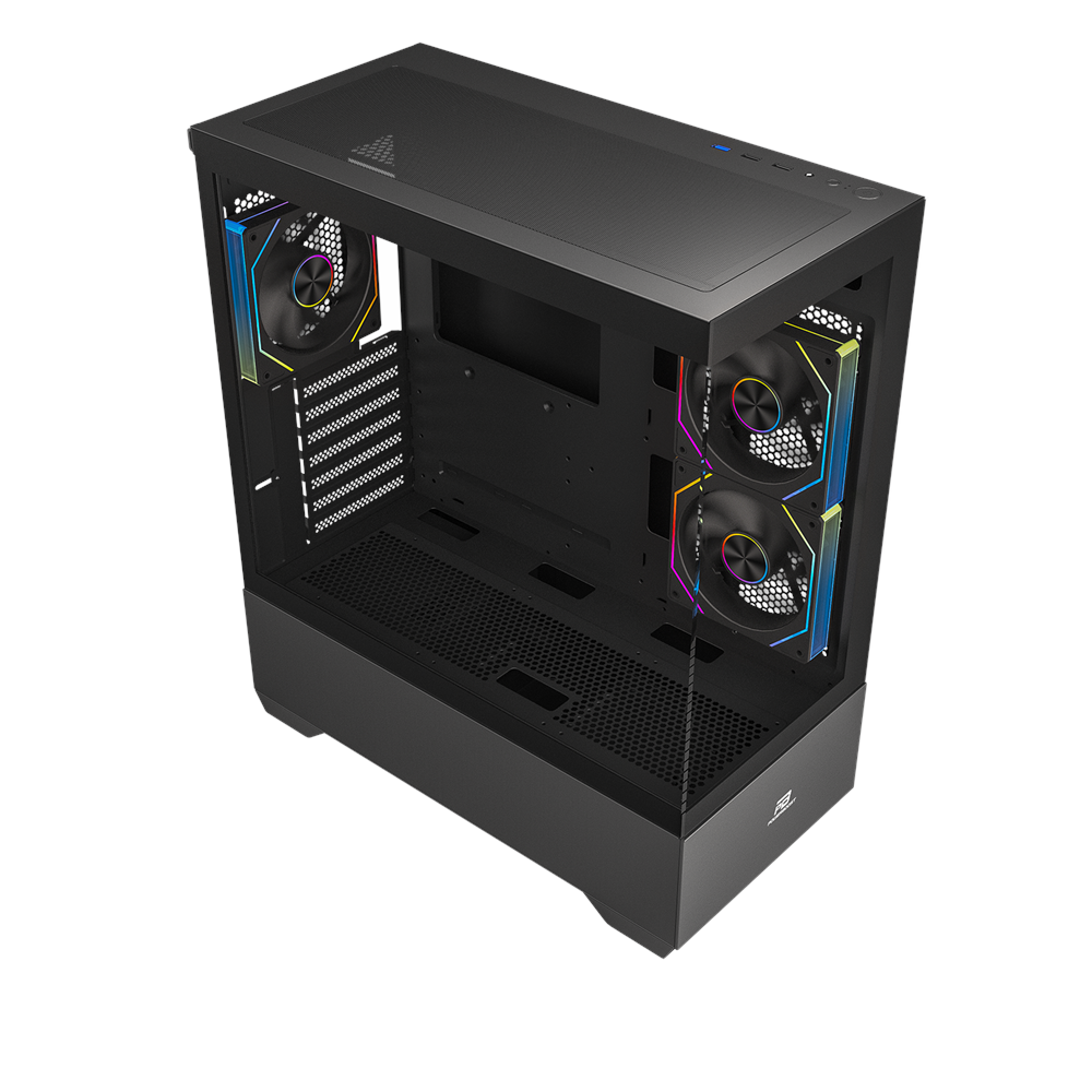 POWERBOOST 750W 80+ BRONZE PB-J9031B 3-ARGB Fanlı Gaming Mid-Tower PC Kasası