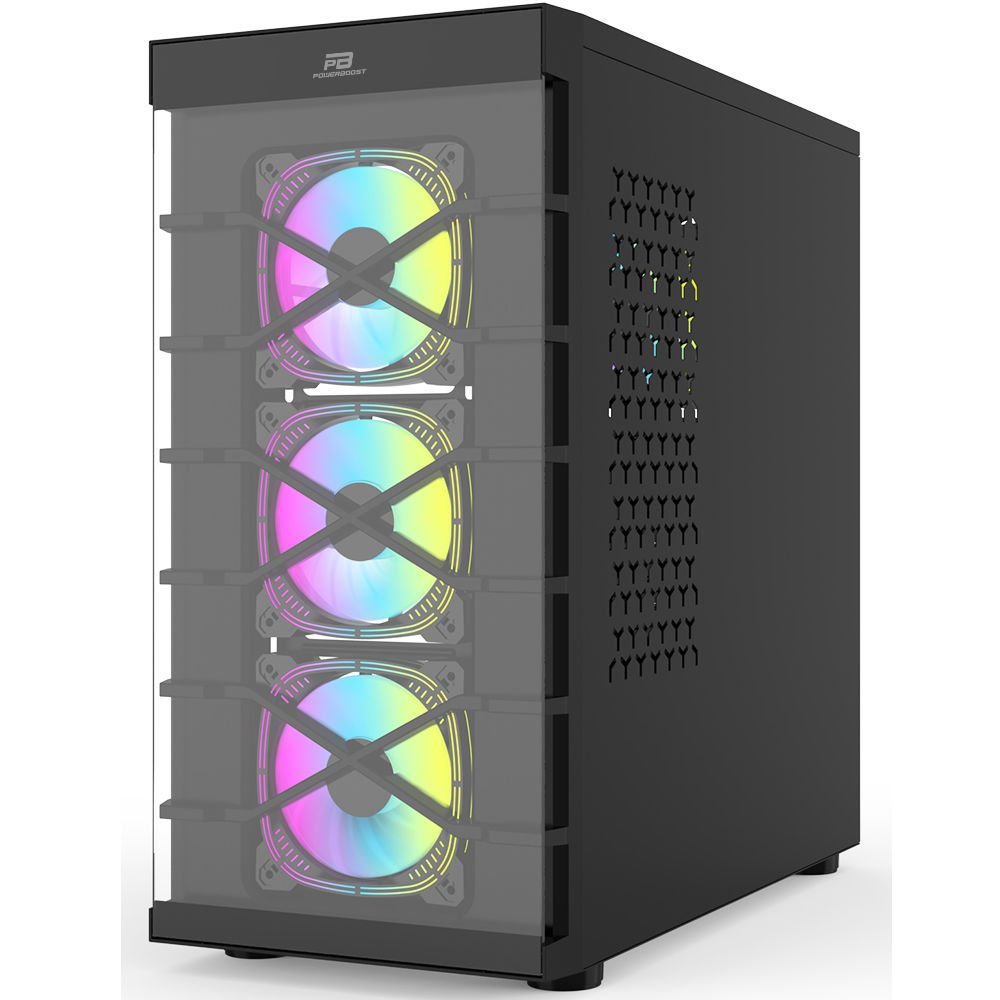 POWERBOOST PB-GR222BB 7-RGB Fanlı Gaming Mid-Tower PC Kasası