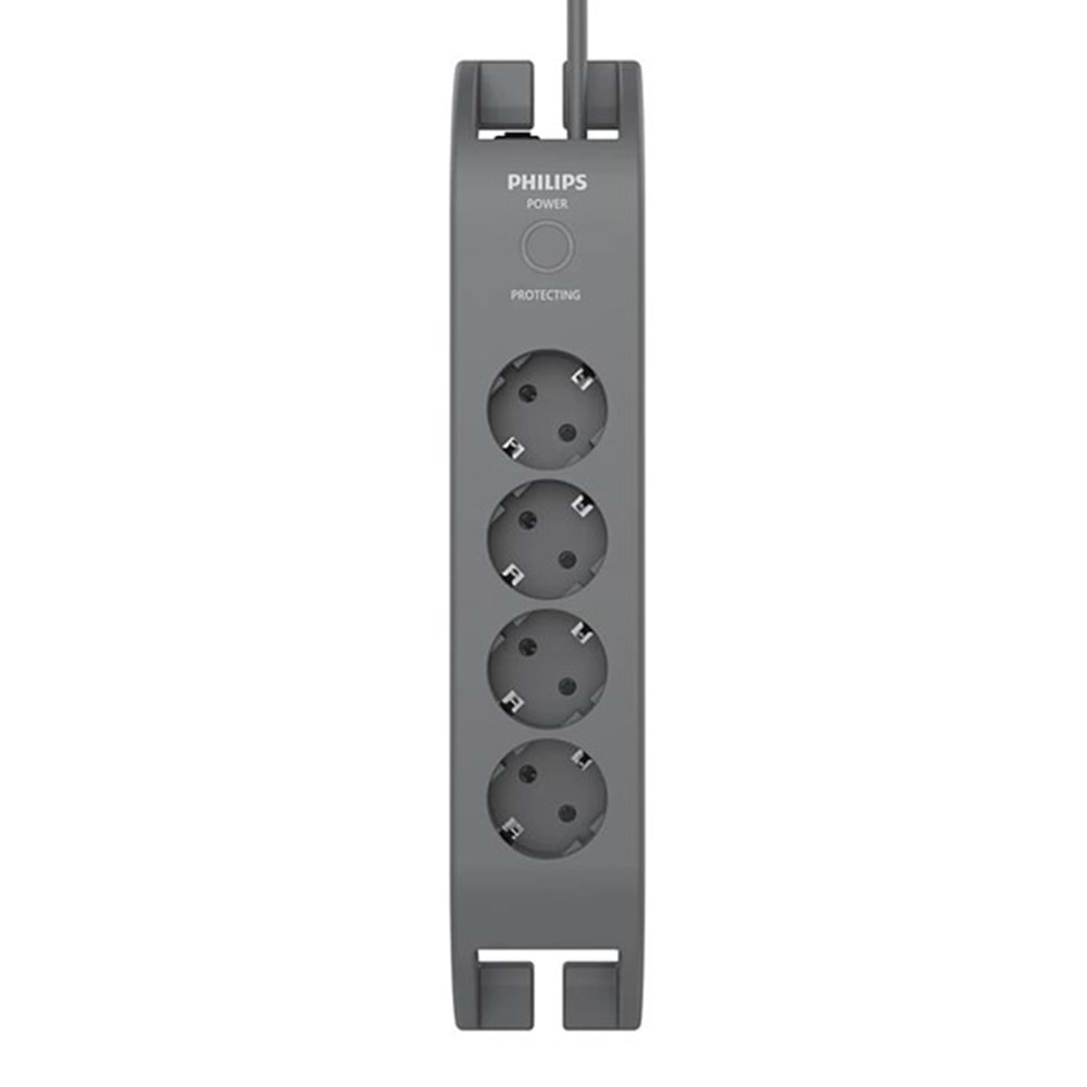 PHILIPS 4-lü SPN3140A/62 900 Joules Akım Koruma Prizi Gri