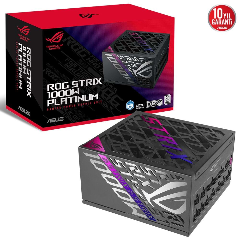 ASUS 1000w 80+ Gold ROGSTRIX 1000P Tam Modüler Power Supply / 90YE00W1-B0NA00