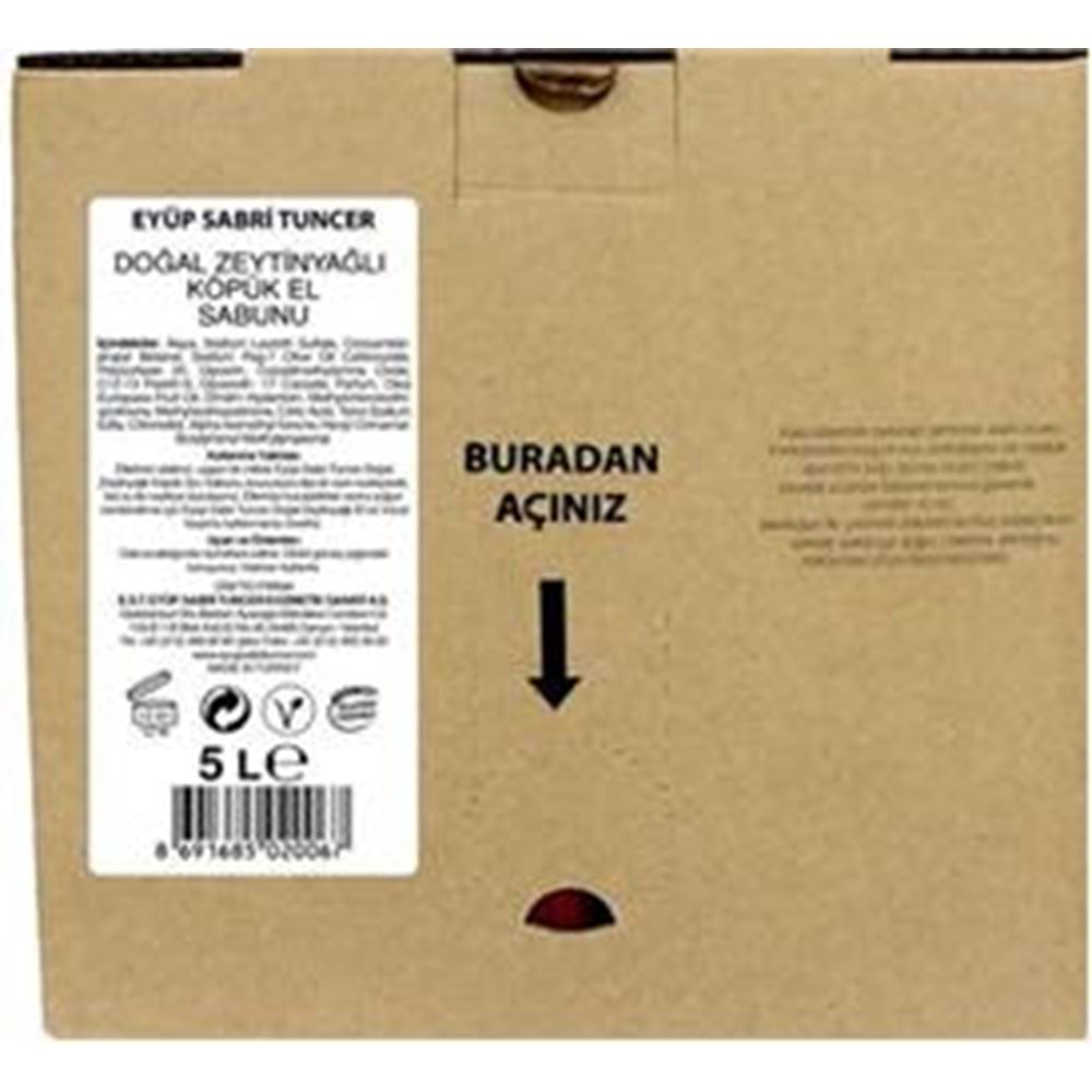 Eyüp Sabri Tuncer Zeytinyağlı Sabun 5lt Bag In Box Endüstriyel