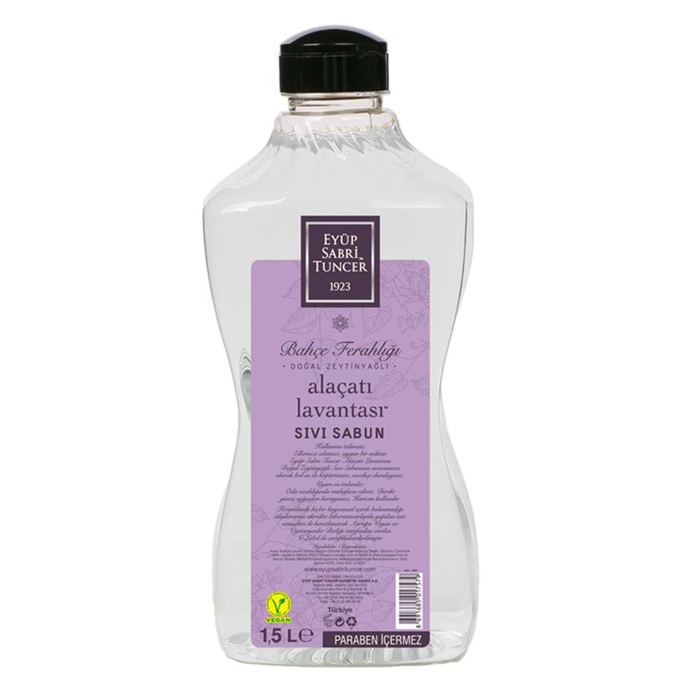 Eyüp Sabri Tuncer 1,5lt Alaçatı Lavantası Sıvı Sabun Doğal Zeytinyağlı