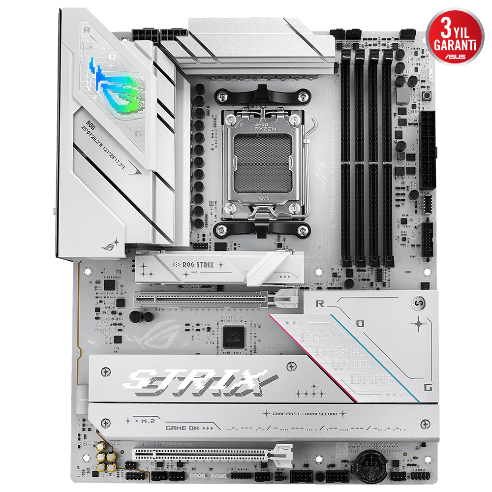 ASUS ROG STRIX B850-A GAMING WIFI7 DDR5 HDMI DP PCIE 5.0 AM5 mATX BEYAZ