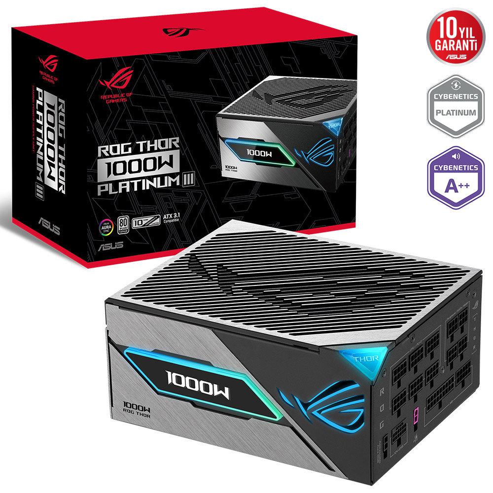 ASUS 1000w 80+ Platinum III ROG THOR-1000P3 Tam Modüler Power Supply