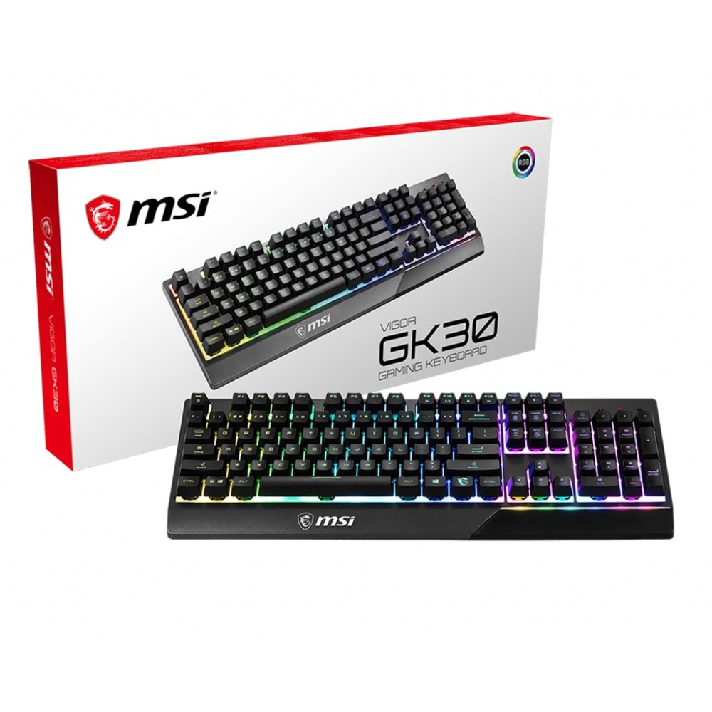 MSI Q TR Vigor GK30 RGB Mekanik Hisli Siyah Oyuncu Klavyesi
