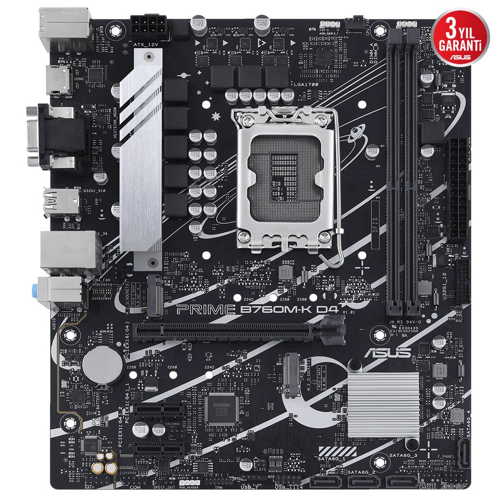 ASUS PRIME B760M-K D4 DDR4 HDMI PCIe 4.0 1700p mATX