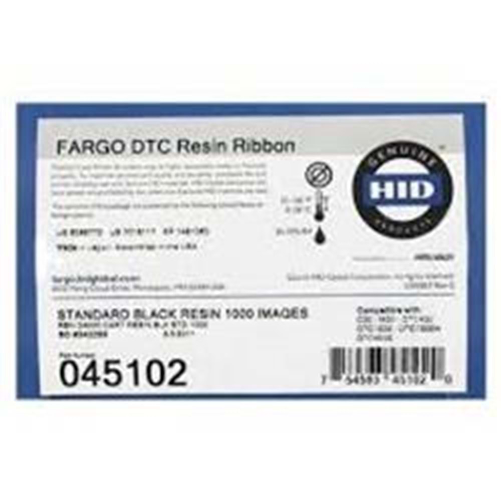 Fargo 045102 DTC1000 Siyah Ribon 