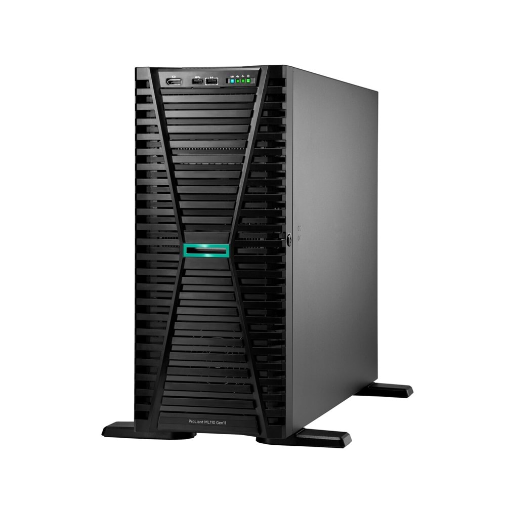 HPE PROLIANT ML110 G11 P81774-425 XEON 3508U-32GB DDR5 RDIMM-2X480GB+2X3.84B SSD-2x1000w Tower Sunucu