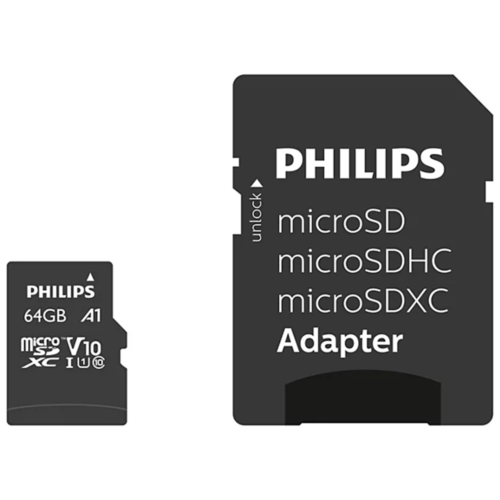 PHILIPS MicroSD 64GB FM64MP45B/00 Class10 Hafıza Kartı
